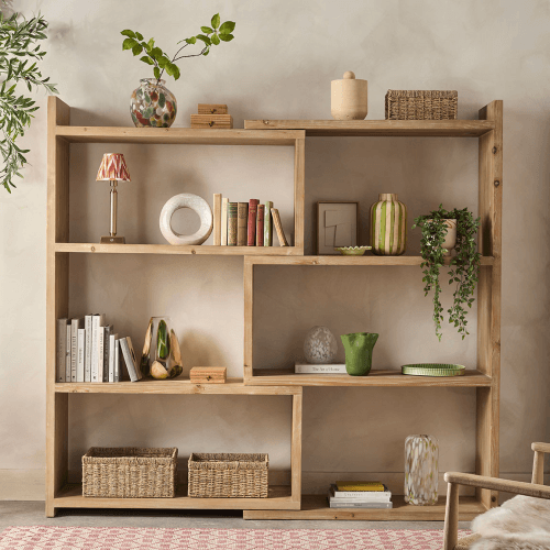 Image showing the Halds Adjustable Shelf Unit, 191 x 200cm, Natural product.