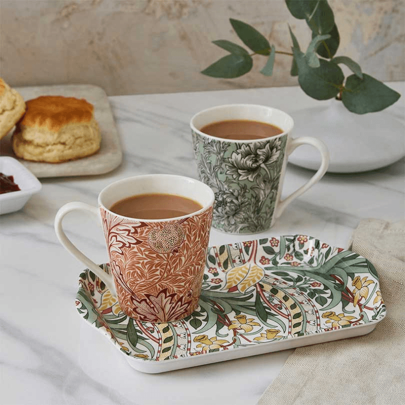 Morris & Co Mug & Tray Set, Multi