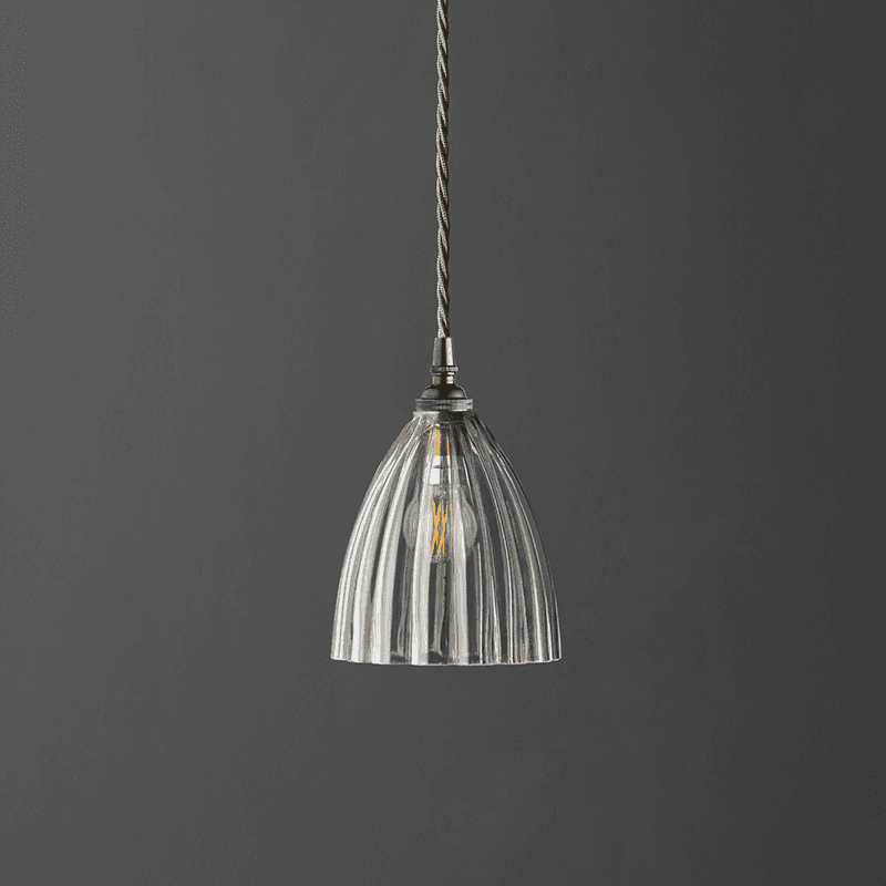 Scalloped Shade, Clear Glass