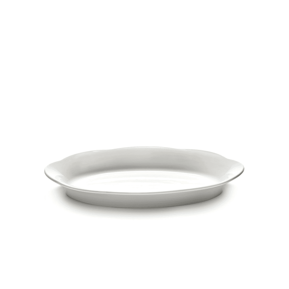 Silhouette by Sergio Herman Set of 2 High Oval Plates, White