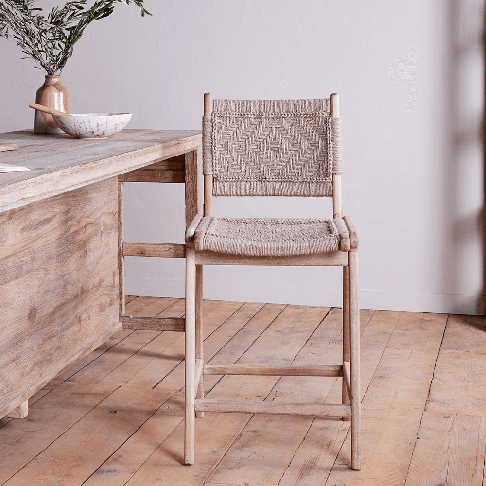 Vinay Counter Chair, Natural