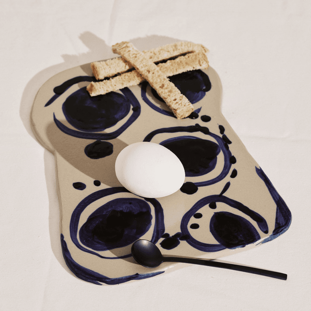 Sophia by Marie Michielssen Set of 2 Serving Plates, Beige Blue