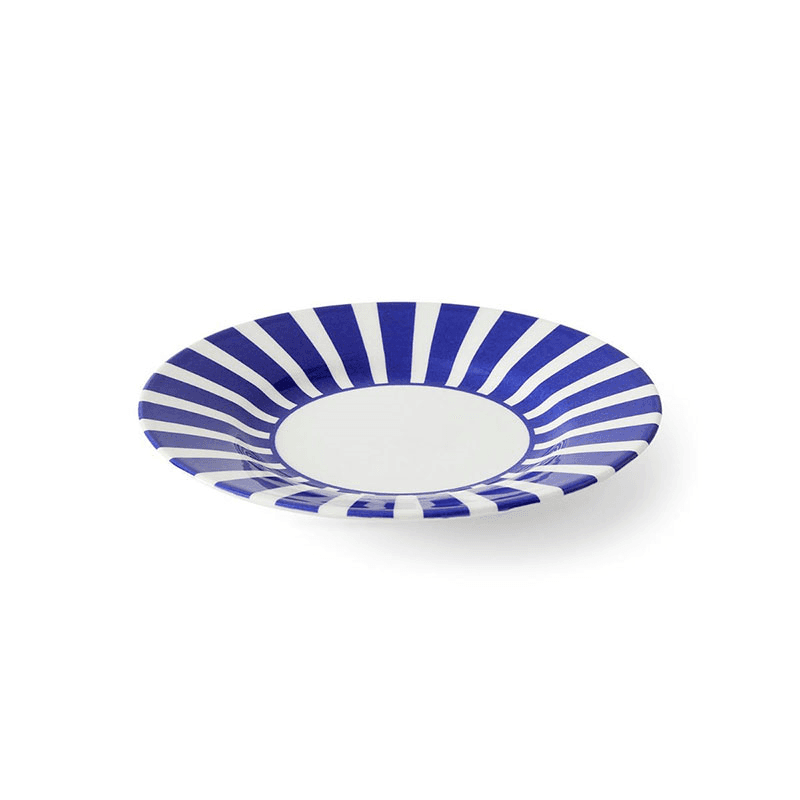 Stecatto Set of 4 Side Plates, White and Blue