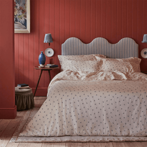 Image showing the Posy Bud Linen Blend Duvet Cover product.