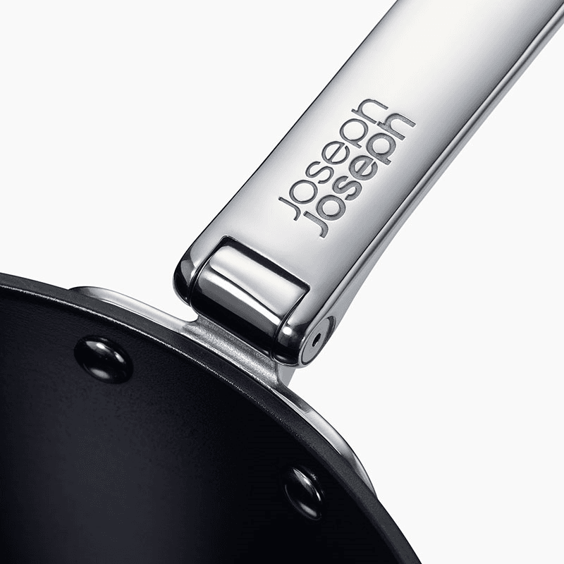 Space Folding Ceramic Non-Stick Saute Pan & Lid, Midnight Blue
