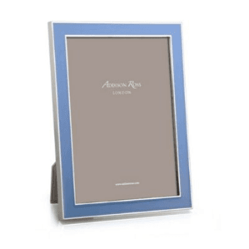 Enamel Silver Plate Photo Frame