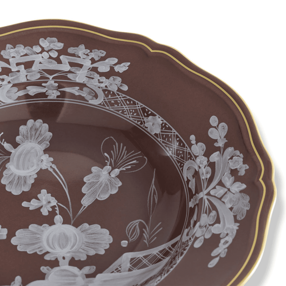 Oriente Italiano Soup Plate, Castagna