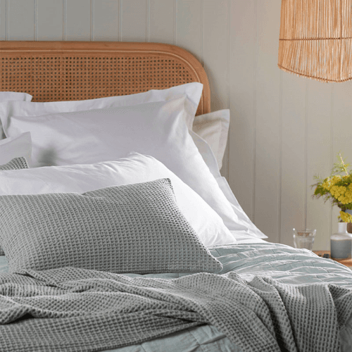 Image showing the Petworth Cotton Housewife Pillowcase, White product.