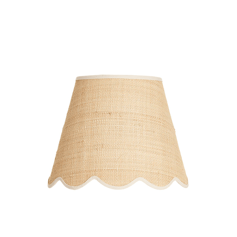 Raffia Scallop Candle Lampshade