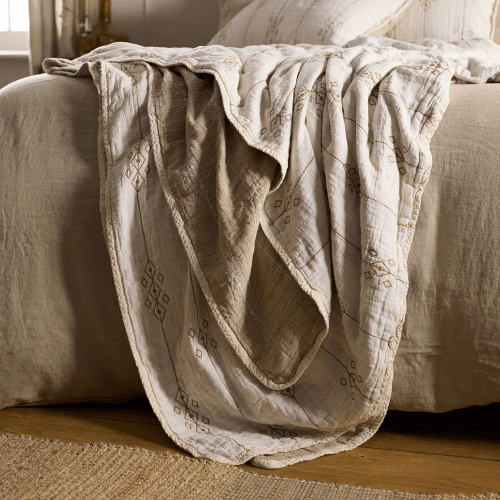 Image showing the Jasper Bedspread, Brown product.