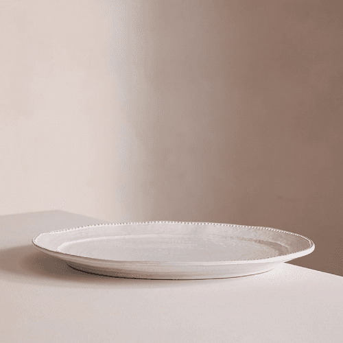 Image showing the Hillcrest Oval Serving Platter, White product.
