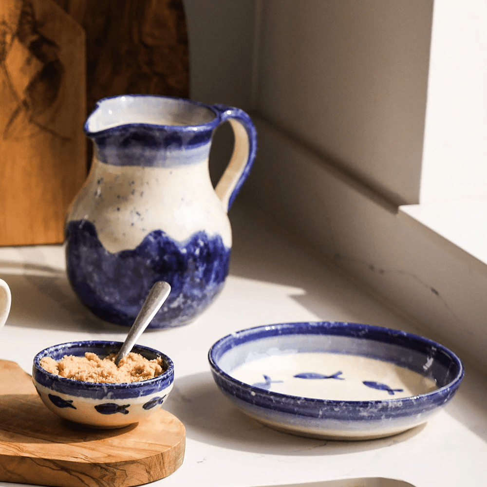 Fish Serving Bowl, Blue