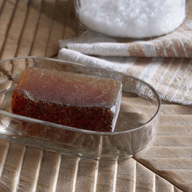 Ilcoso Recycled Hammered Glass Soap Dish