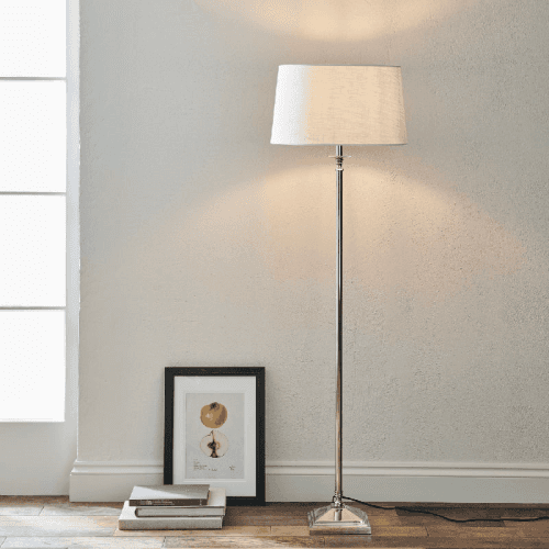 Image showing the Hanover Floor Lamp with Lucile Shade, Warm White product.