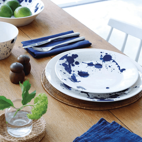Image showing the Pacific - Splash Dessert Plate, Blue product.