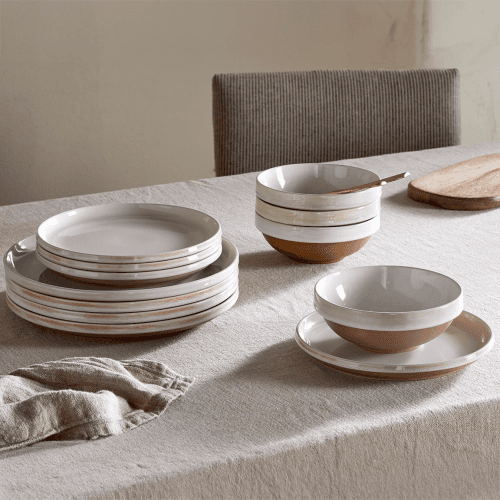 Image showing the Edo 12 Piece Dinnerware Set, Terracotta product.