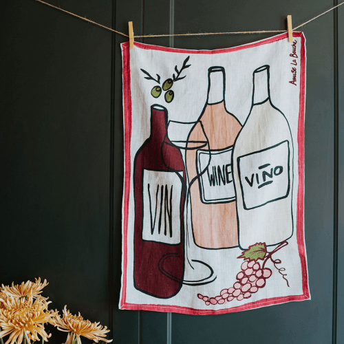 Image showing the Tea Towel, Wine product.