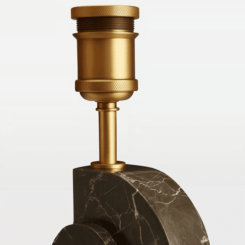 Darcy Marble Table Lamp, Silver