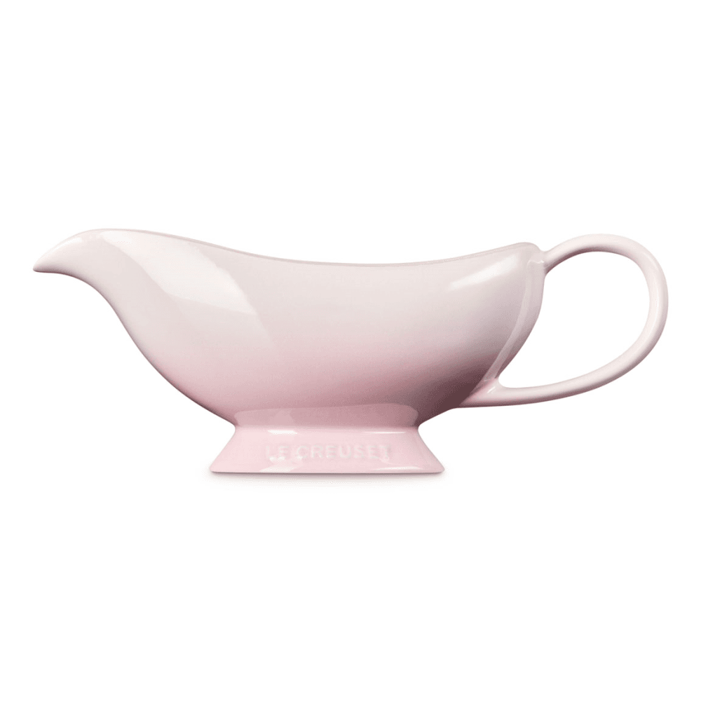 Stoneware Gravy Boat, Shell Pink