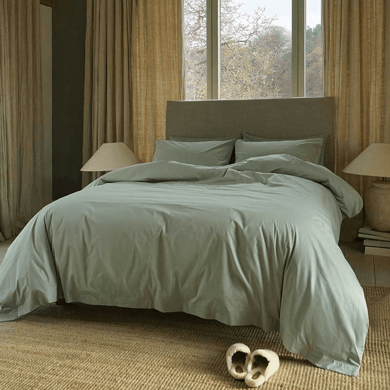 The Original 300 Thread Count Sateen Pair of Pillowcases, Sage Green