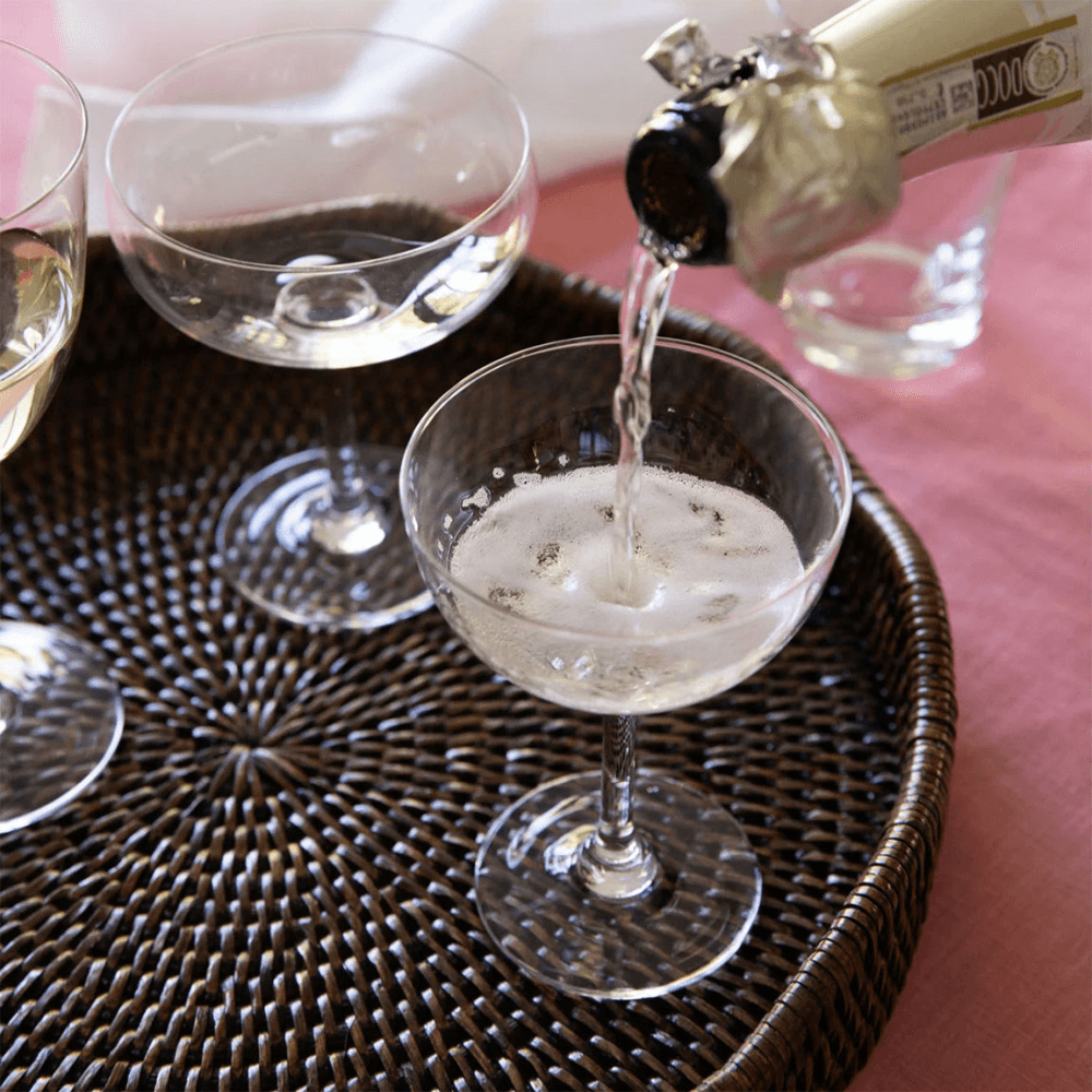 Classic Set of 4 Champagne Glasses, Clear