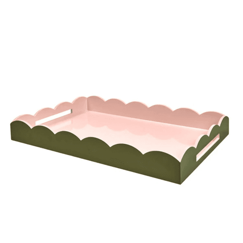 Image showing the Lacquered Scallop Two Tone Tray product.