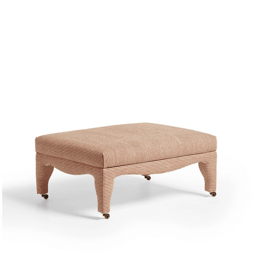 Image showing the Montalto Upholstered Ottoman, Dirty Orange product.