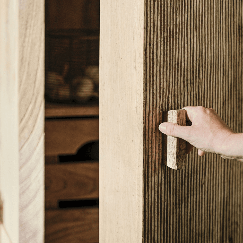 Vivan Grooved Pantry Cupboard, Natural