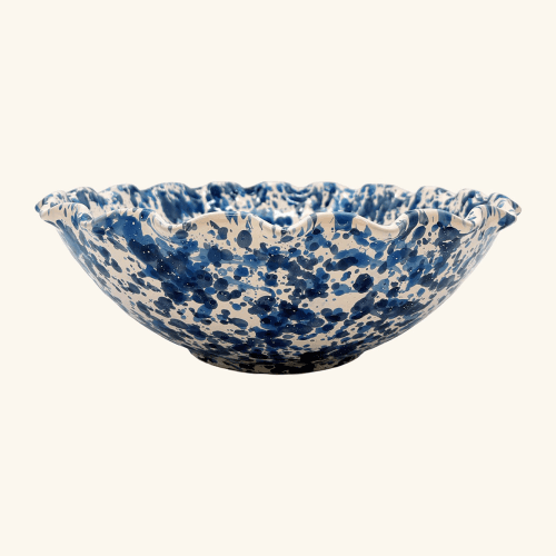 Image showing the Italian Splatterware Wavy Bowl product.