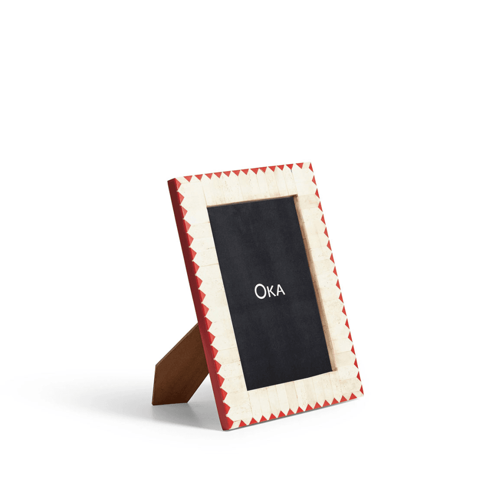 Visus Bone Photo Frame, Red