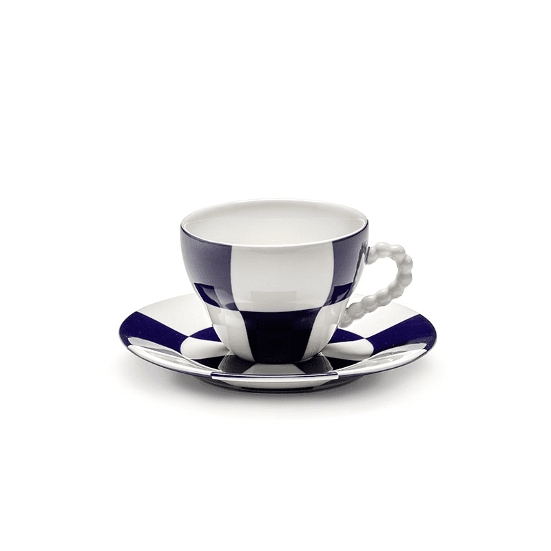 Les Objets Mouleversants by Wouters&Hend Fete des Betes Set of 2 Cup & Saucers, Blue