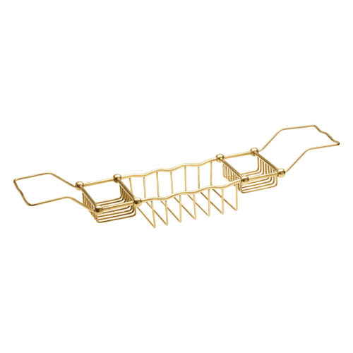Image showing the Wave Bath Caddy, Brass product.