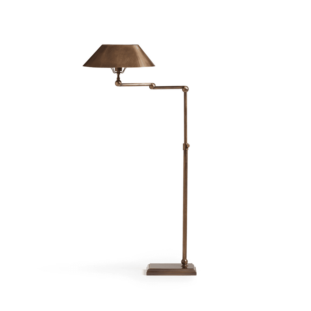 Grisewood Task Floor Lamp, Antique Brass
