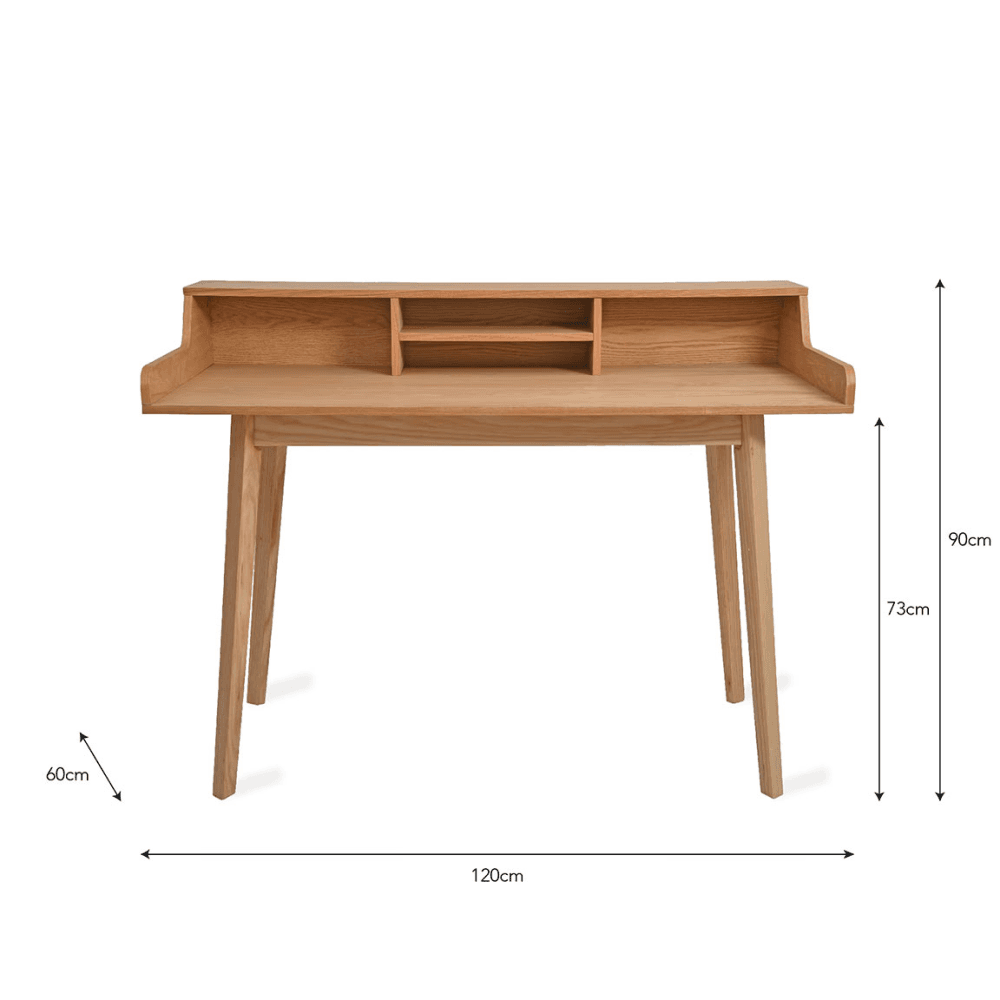 Ashwicke Desk with Storage, Natural