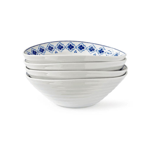 Image showing the Blue Set of 4 Cereal Bowls product.