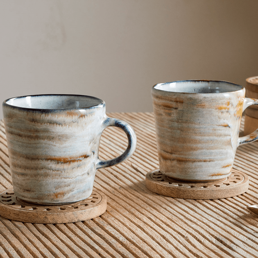Vizo Set of 2 Mugs, Grey