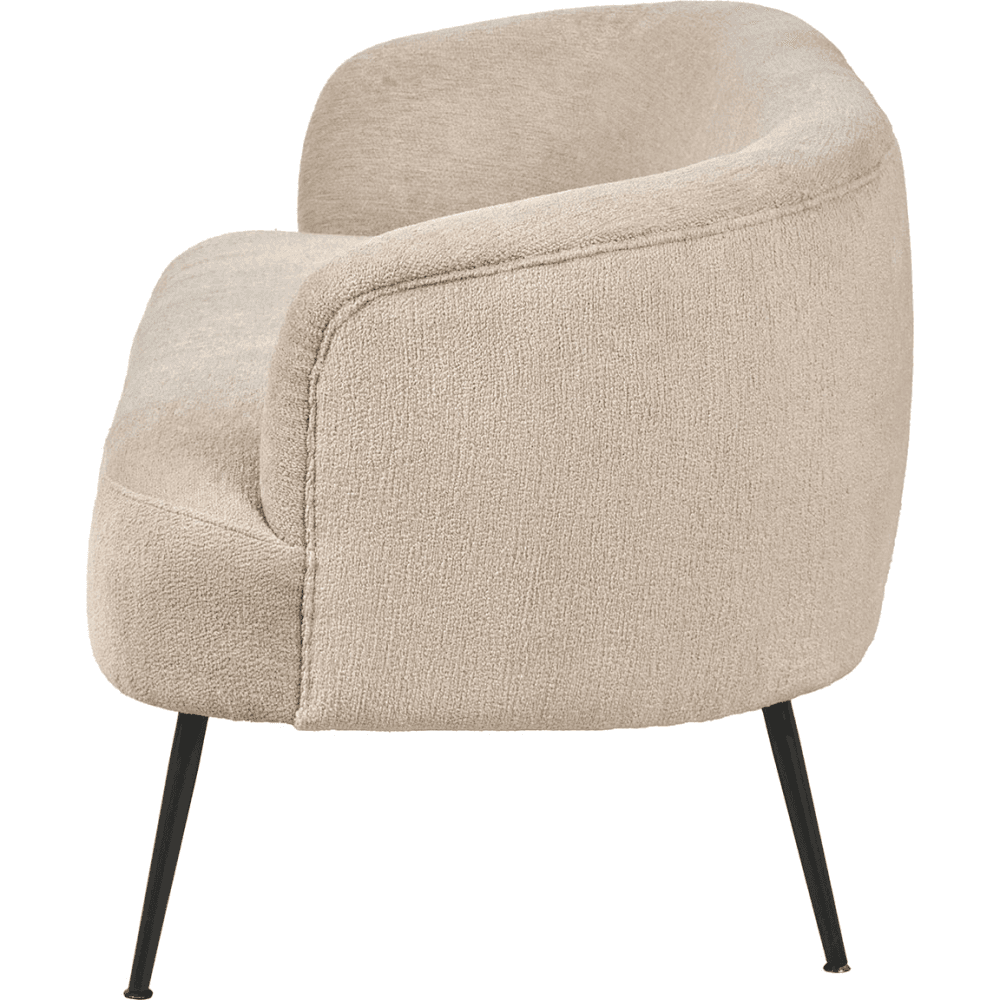 Aviana Teddy and Metal Sofa, Taupe