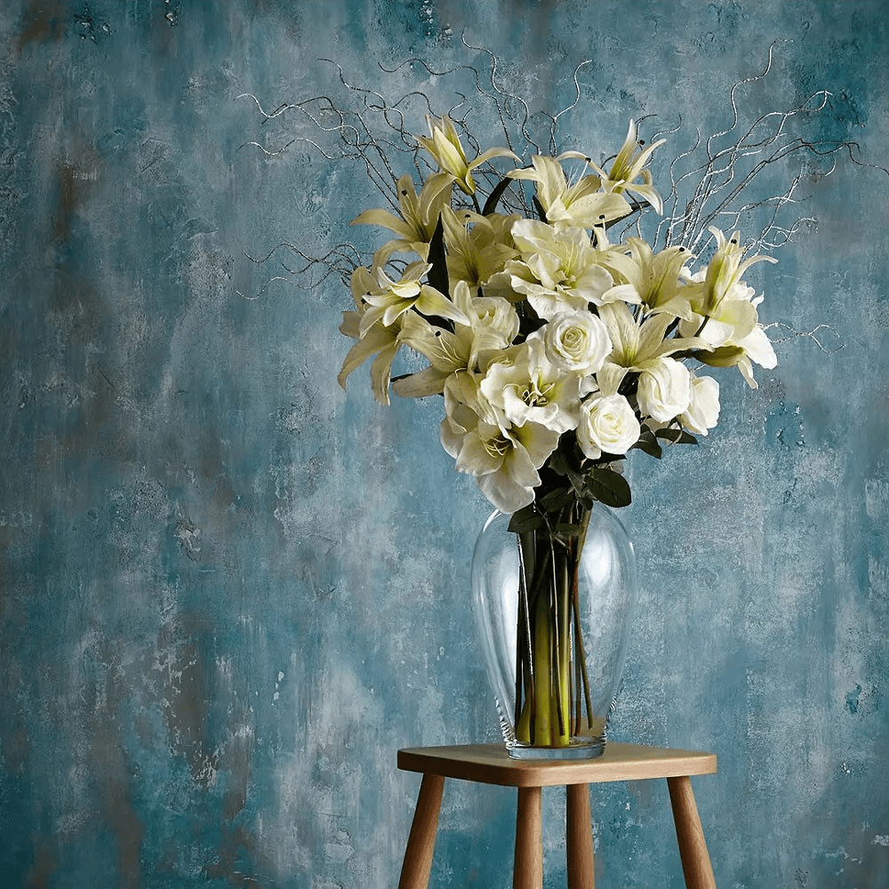 Flower Grand Bouquet Vase, clear