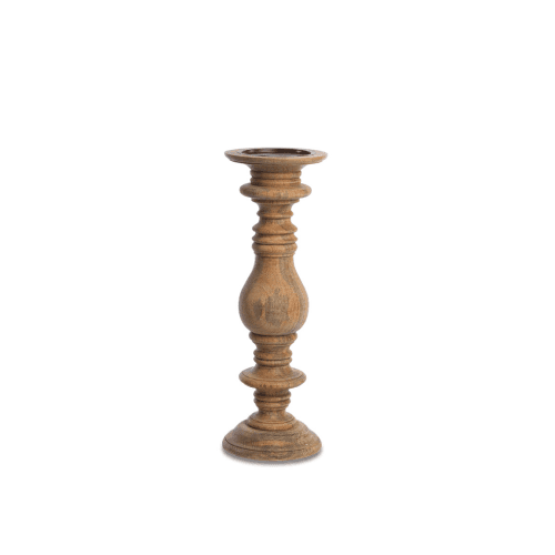 Image showing the Akello Mango Wood Candlestick product.