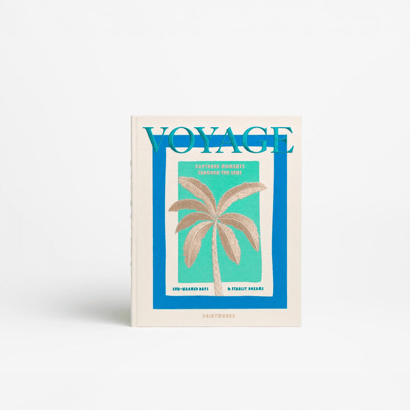 Voyage Embroidered Photo Album, Beige Multi