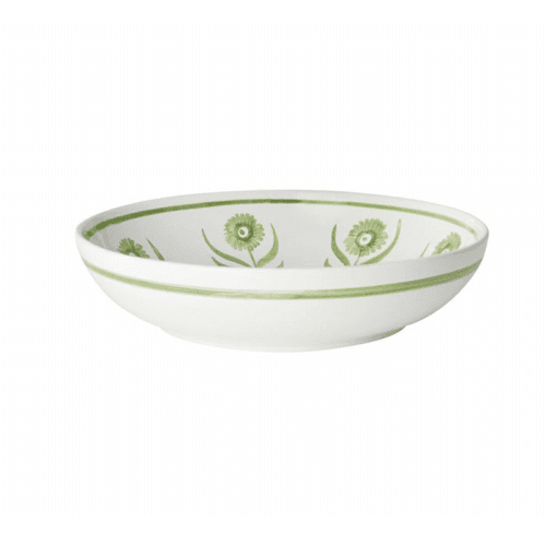 Image showing the Summer Flower Shallow Bowl, 24cm, Green product.