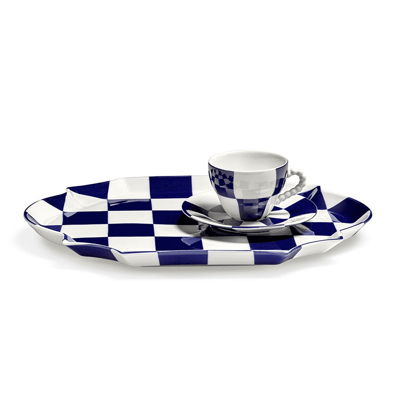 Les Objets Mouleversants by Wouters&Hend Fete des Betes Set of 2 Cup & Saucers, Blue