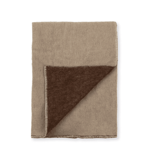 Image showing the Buxton Wool Reversible Throw, H170 x W130cm, Cocoa product.