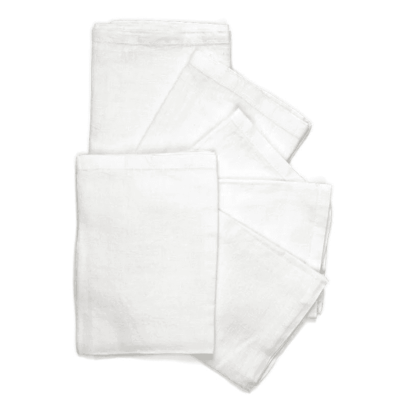Emily Set of 6 Linen Napkins, Salt