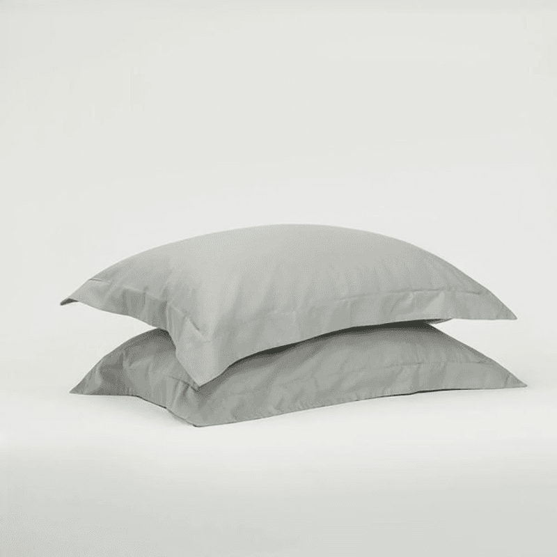 The Edged 300 Thread Count Border Sateen Pair of Pillowcases, Sage Green