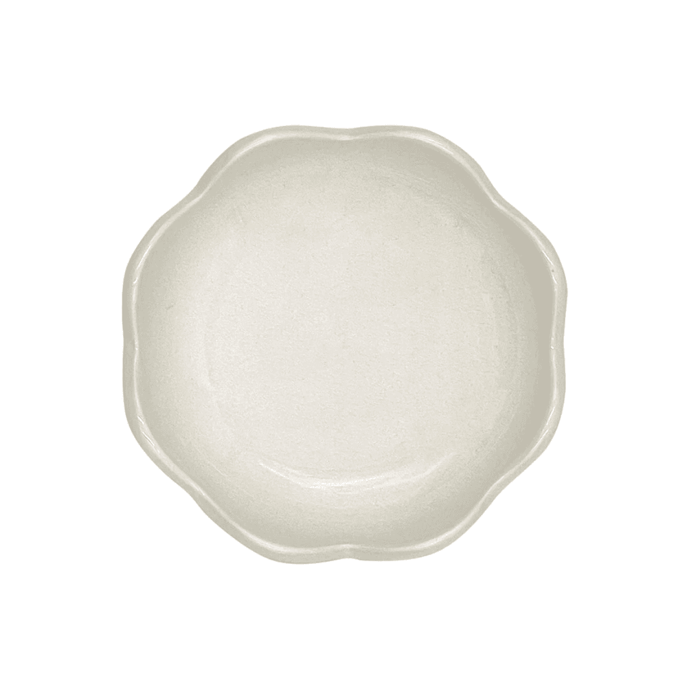 Scalloped Peanut Bowl, Cream