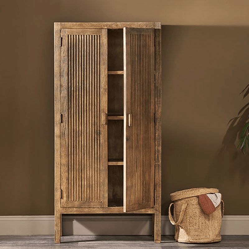 Yasha Mango Wood Cabinet, Natural