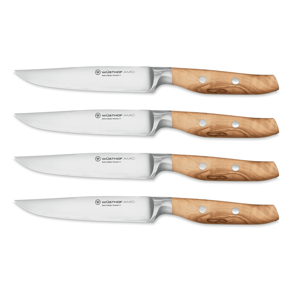 Amici Steak Knife Set, Brown