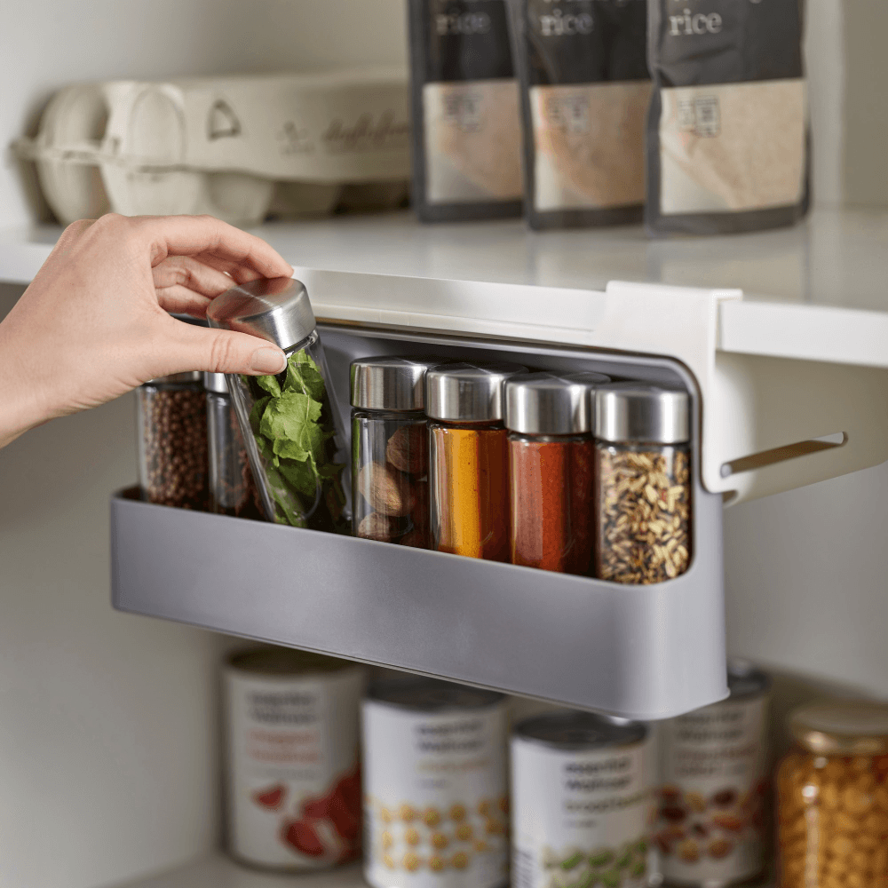 CupboardStore Spice rack, Dark Grey/ Grey