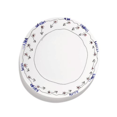 Image showing the Midnight Flowers by Marni Set of 2 Plates, Anemone Milk product.